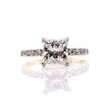Load image into Gallery viewer, 1.96 CT. Lab Grown Diamond Princess-Cut Engagement Ring In 10 KT Yellow Gold
