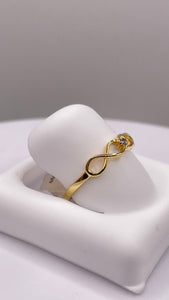 0.018 CT. Natural Diamond Infiniti Ring In 10 KT Yellow Gold