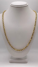 Load image into Gallery viewer, 3.7mm Rope Chain In 14 KT Yellow Gold