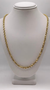 3.7mm Rope Chain In 14 KT Yellow Gold