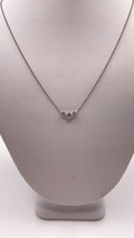 Load image into Gallery viewer, Beautiful 0.25 CT. Three-Stone Natural Diamond Necklace In 18 KT White Gold