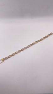 3.5 CT. Natural Diamond Gucci Link Bracelet In 10 KT Yellow Gold