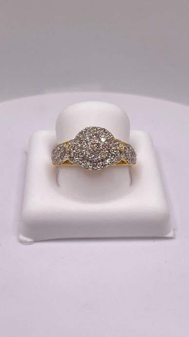 1.16 CT. Natural Diamond Round Shape Women’s Ring In 10 KT Yellow Gold