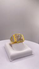 Load image into Gallery viewer, 0.60 CT. Natural Diamond Men’s Square Shape Ring In 10 KT Yellow Gold