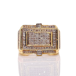 0.66 CT. Natural Diamond Men’s Ring In 10 KT Yellow Gold