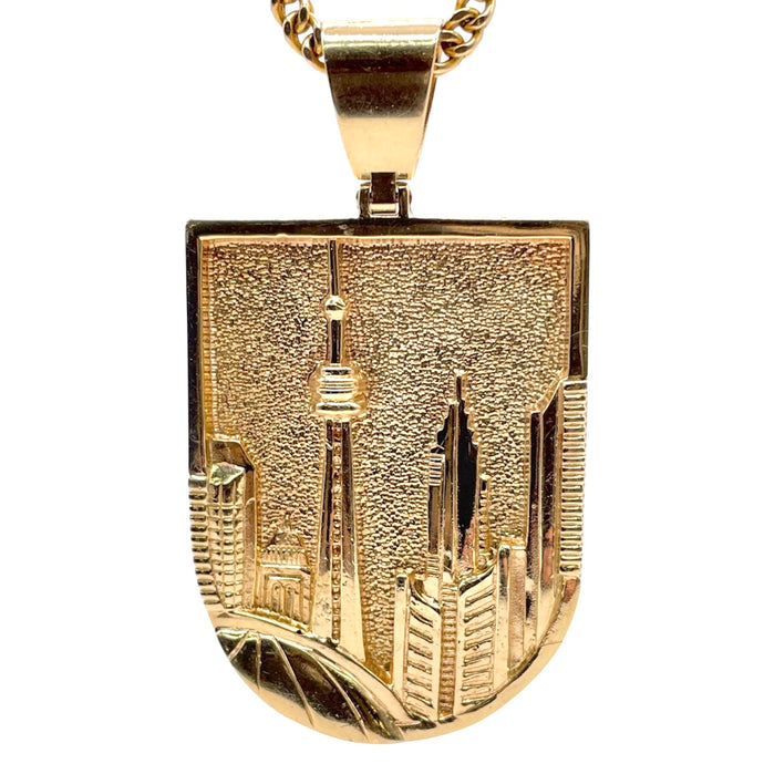 Toronto Skyline Pendent In 10 KT Yellow Gold
