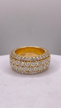 Load image into Gallery viewer, 7.00 CT. Natural Diamond 14 KT Yellow Gold Men’s Eternity Ring