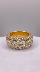 7.00 CT. Natural Diamond 14 KT Yellow Gold Men’s Eternity Ring