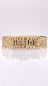 13mm 14 KT Greek Key Design Women’s Bracelet