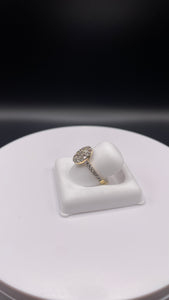 0.60 CT. Oval Shape Bridal Ring In 10 KT Yellow Gold