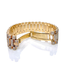 Load image into Gallery viewer, 20mm 14.5 CT. Natural Diamond Bracelet In 10 KT Yellow Gold