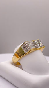 0.38 CT. Natural Diamond Men’s Ring In 10 KT Yellow Gold