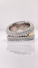 Load image into Gallery viewer, 6.45 CT. Natural Diamond Skyline Men’s Ring In 10 KT Yellow &amp; White Gold