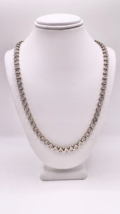 Approx 3.00 CT. Natural Diamond Illusion Setting Tennis Chain In 10 KT White Gold