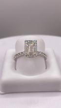 Load image into Gallery viewer, 3.43 CT. T.W Emerald-Cut Certified Lab Created Diamond Engagement Ring