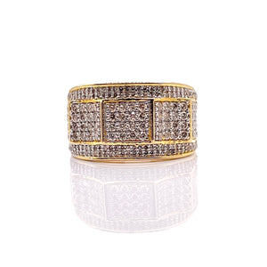 1.60 CT. Natural Diamond Men’s Band Ring In 10 KT Yellow Gold