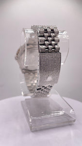 36mm DateJust Rolex Approx 17 CT. Natural Diamonds With Roman Numeral Dial