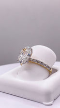 Load image into Gallery viewer, 2.49 CT. T.W Oval-Cut Certified Lab Created Diamond Engagement Ring In 18 KT Yellow Gold