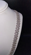 Load image into Gallery viewer, 10.3mm CZ Zig-Zag Cuban Link Chain/Bracelet In Silver