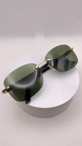 Cartier Gold & Tiger Eye Acetate Sunglasses