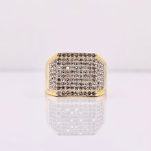 Load image into Gallery viewer, 1.40 CT. Natural Diamond Square Shape Men’s Ring In 10 KT Yellow Gold