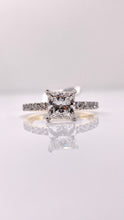 Load image into Gallery viewer, 1.96 CT. Lab Grown Diamond Princess-Cut Engagement Ring In 10 KT Yellow Gold
