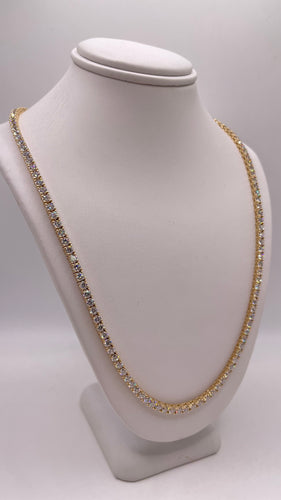 18.80 CT. Lab Grown Brilliant Cut Tennis Chain In 10 KT Yellow Gold
