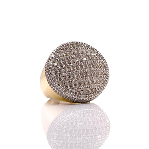 2.42 CT. Natural Diamond Round Shape Men’s Ring In 10 KT Yellow Gold