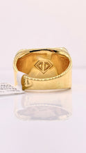 Load image into Gallery viewer, 1.14 CT. Beautiful Baguette &amp; Round Natural Diamond Men’s Rectangle Ring In 10 KT Yellow Gold