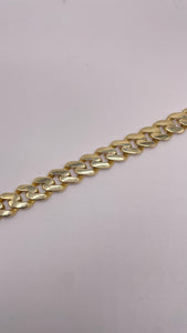 9.7mm Men’s Monaco Cuban Link Bracelet In 10 KT Yellow Gold