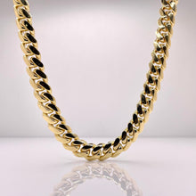Load image into Gallery viewer, 9mm Solid Miami Cuban Chain/Bracelet With Box Lock In 10 KT Yellow Gold