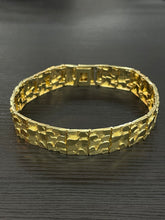 Load image into Gallery viewer, 14mm Nugget Bracelet In 10 KT Yellow Gold