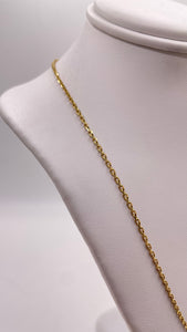 1.5mm Dainty Cable Link Chain In 10 KT Yellow Gold