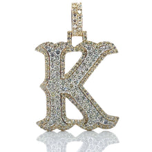 Load image into Gallery viewer, 1.69 CT. Natural Diamond Initial K Pendant In 10 KT Gold