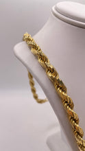 Load image into Gallery viewer, 7mm Solid Rope Chain In 10 KT Yellow Gold