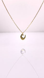 Dainty Initial Pendent & Chain Combo In 10 KT Yellow Gold
