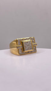 0.71 CT. Natural Diamond Men’s Ring In 10 KT Yellow Gold