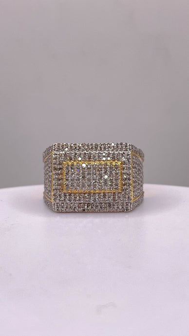 1.35 CT. Natural Diamond Men’s Ring In 10 KT Yellow Gold