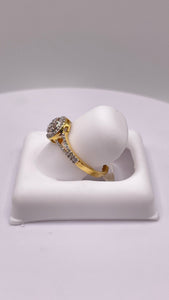 0.32 CT. Natural Diamond Round Shape Women’s Ring In 10 KT Yellow Gold