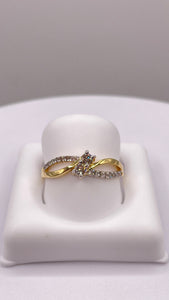 0.23 CT. Natural Diamond Infiniti Ring In 10 KT Yellow Gold