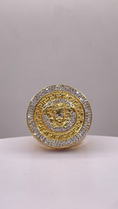 1.66 CT. Natural Diamond Men’s Circle Shape Ring In 10 KT Yellow Gold