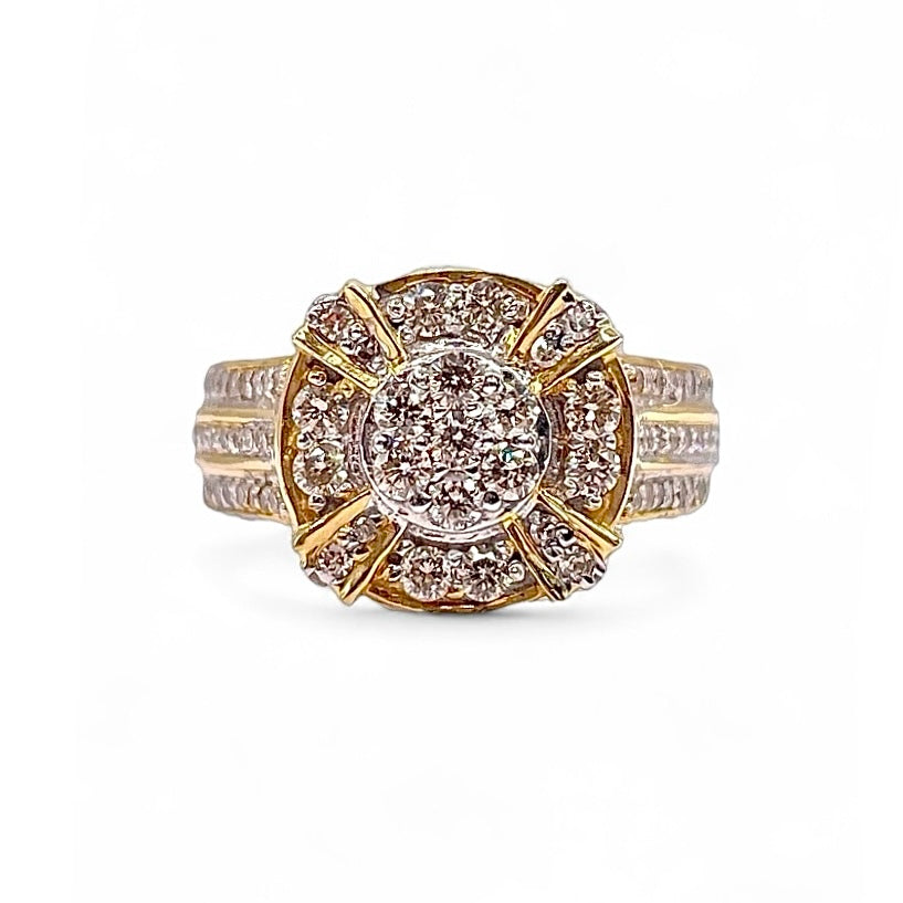 0.94 CT. Natural Diamond Ring In 10 KT Yellow Gold