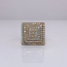 Load image into Gallery viewer, Natural Diamond Men’s Square Shape Ring In 10 KT Yellow Gold