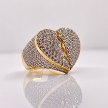Load image into Gallery viewer, 2.83 CT. Natural Diamond Broken Heart Ring In 10 KT Yellow Gold