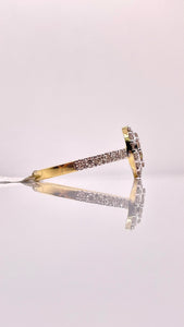 0.60 CT. Oval Shape Bridal Ring In 10 KT Yellow Gold