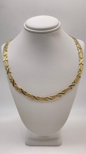6.9mm Fancy Link Necklace In 10 KT Yellow Gold