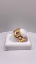 Load image into Gallery viewer, Beautiful 18 KT Yellow Gold Matte &amp; Shiny Cuban Ring