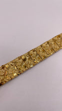 Load image into Gallery viewer, 17.5mm Nugget Style Men’s Bracelet In 10 KT Yellow Gold