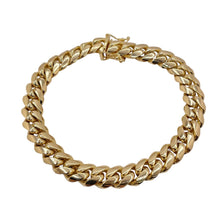 Load image into Gallery viewer, 9mm Solid Miami Cuban Chain/Bracelet With Box Lock In 10 KT Yellow Gold