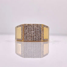Load image into Gallery viewer, 0.55 CT. Natural Diamond Men’s Square Shape Ring In 10 KT Yellow Gold